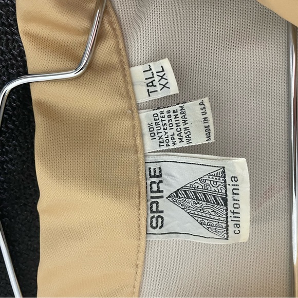 VTG Spire California tan polyester polo w/ tropical design sz Tall XXL - Picture 7 of 11